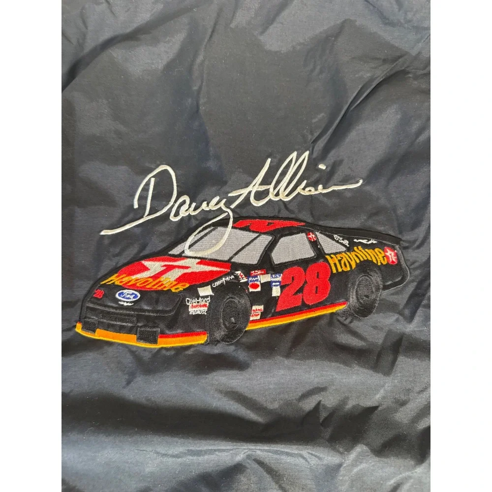Vintage Davey Allison Texaco Havoline Racing Jacket Black Mens Large USA Made